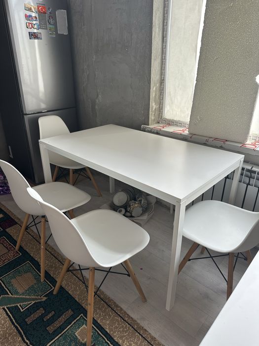 Стол и 4 стулья ИКЕА!
