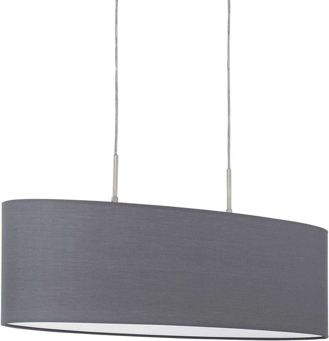 Текстилен пендел Eglo Pasteri с 2 крушки от стомана и плат, 750 мм