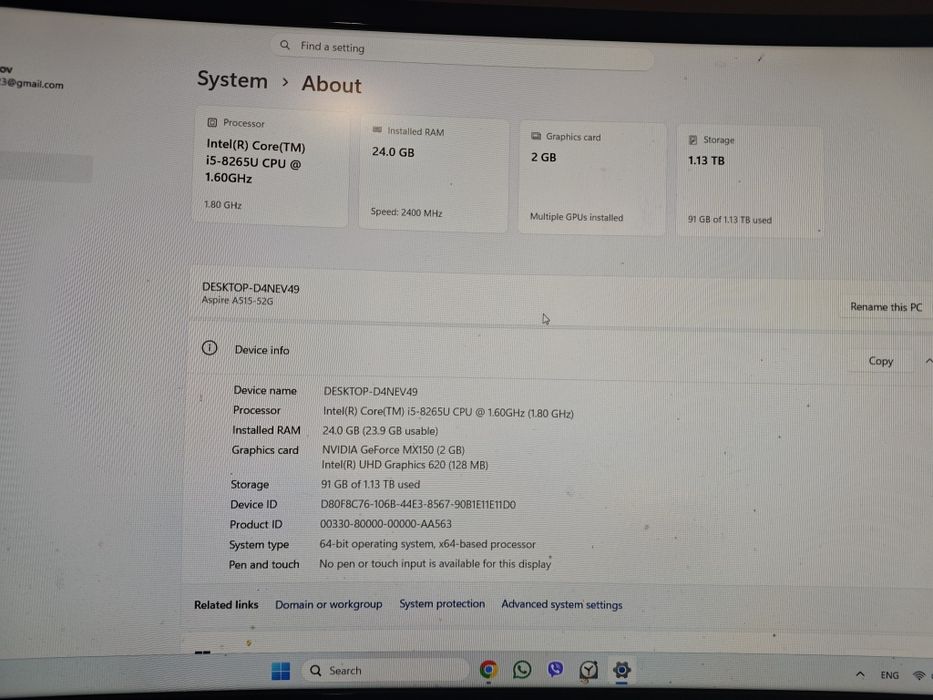 Лаптоп Acer Aspire