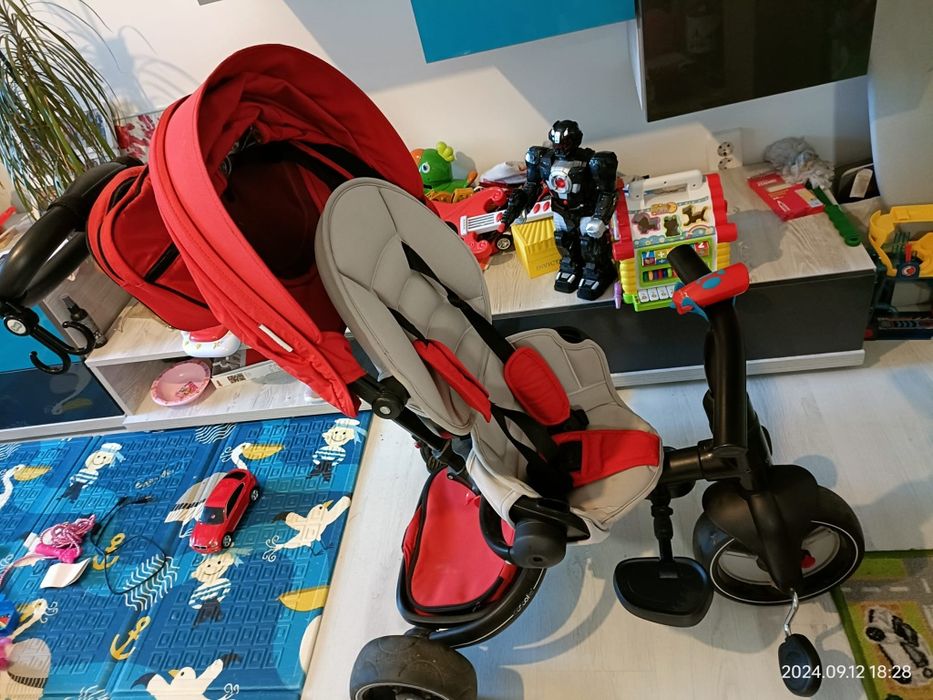 Tricicleta multifuncțională coccolle alto rosie