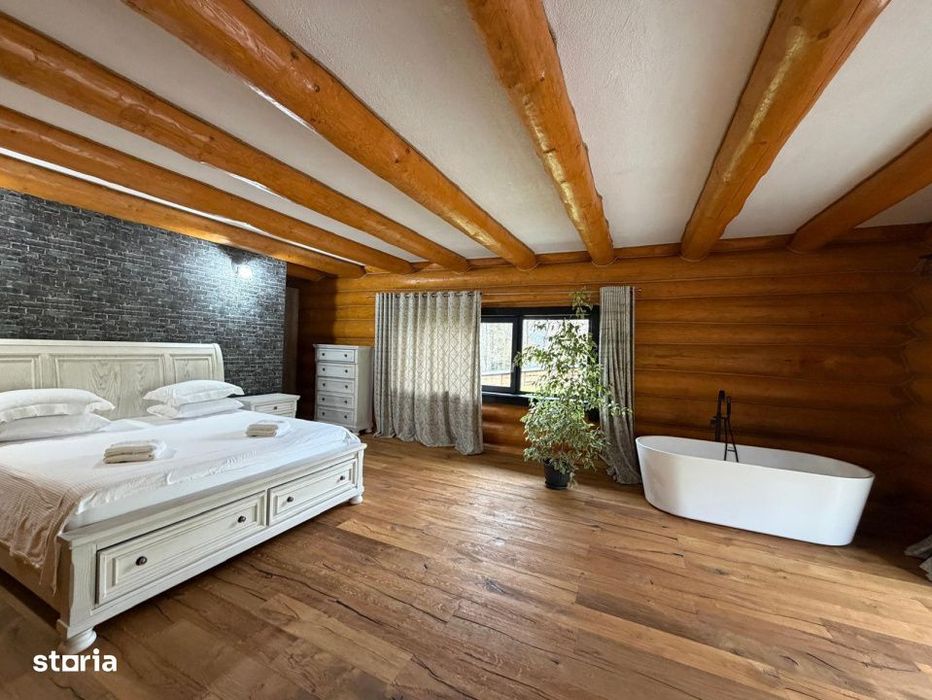 Cabana exclusivista din lemn rotund, 5500mp teren, Sucevita