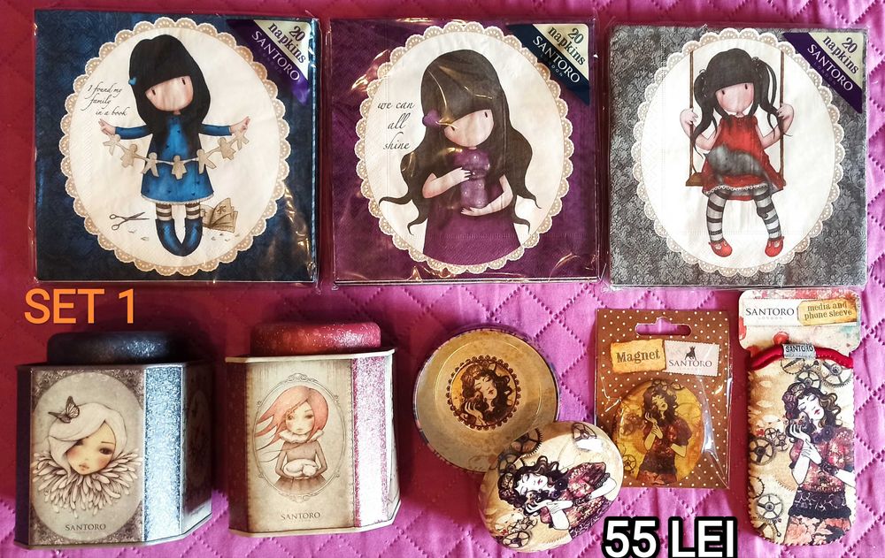 Set SANTORO, Batman, Superman, cadouri noi pt fete și băieți