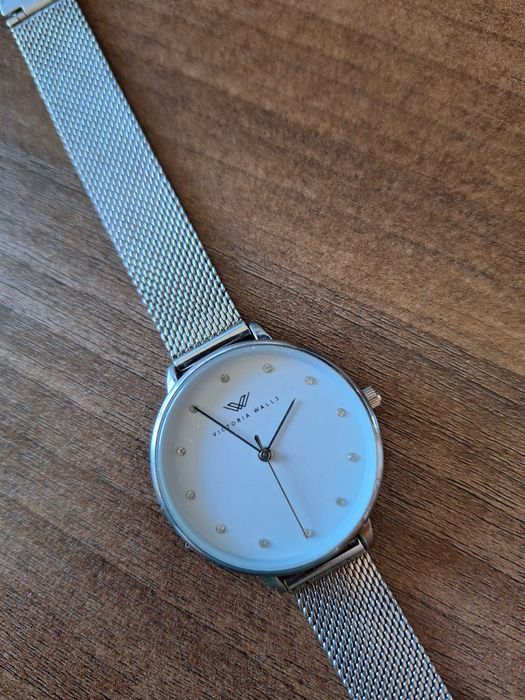 Ceas de gala lux pentru dama Victoria Walls Silver Mineral Glass