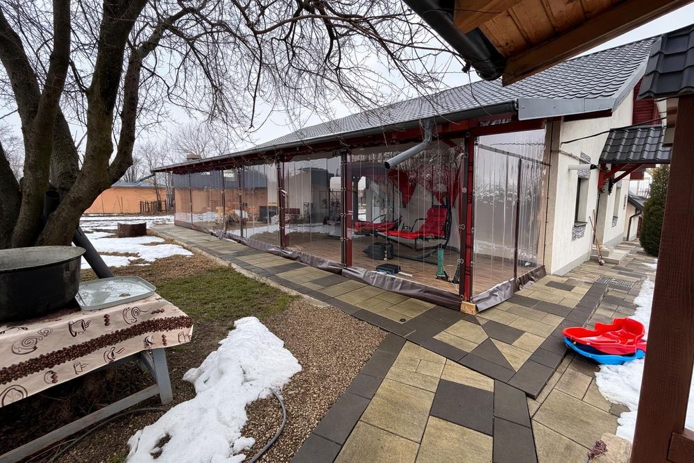 Producator folie transparenta terasa foisor