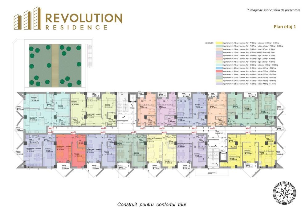 COMISION 0% -Apartamente 3 camere finisate - str.Vasile Alecsandri 72B