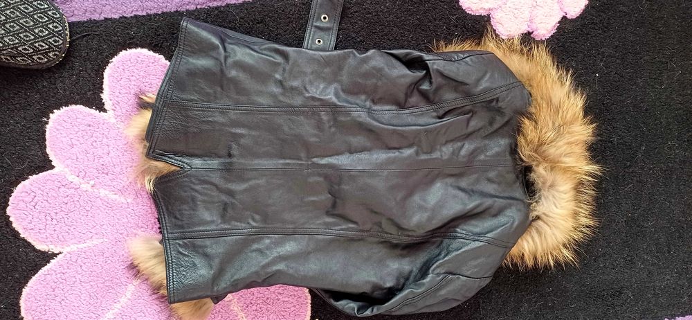 Nero Perla естествена кожа и пух