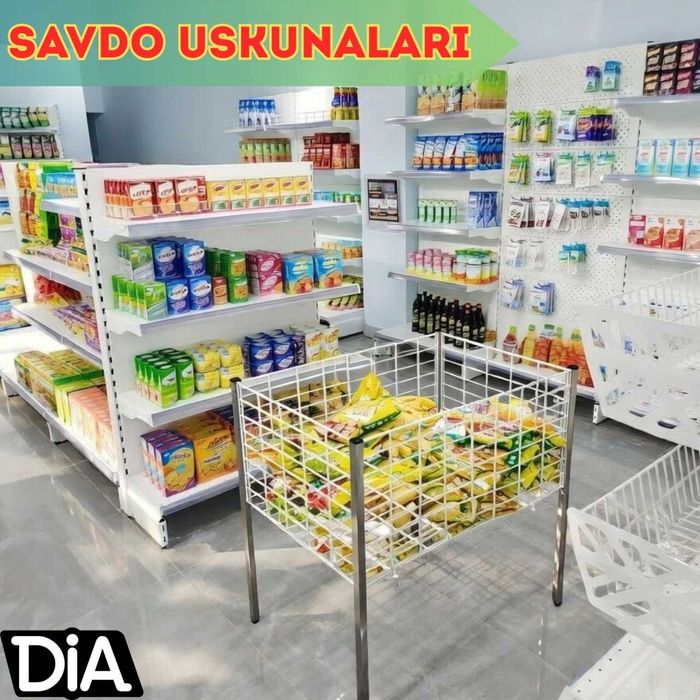 Стеллаж металлический торговый, polkalar savdo tokcha