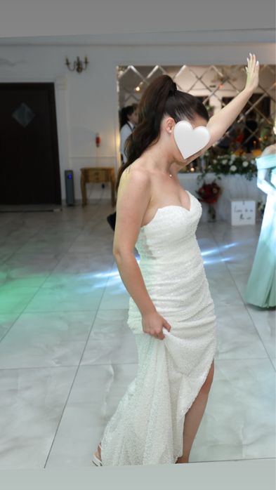 Rochie mireasa Aryanna Karen/trena detasabila eleganta