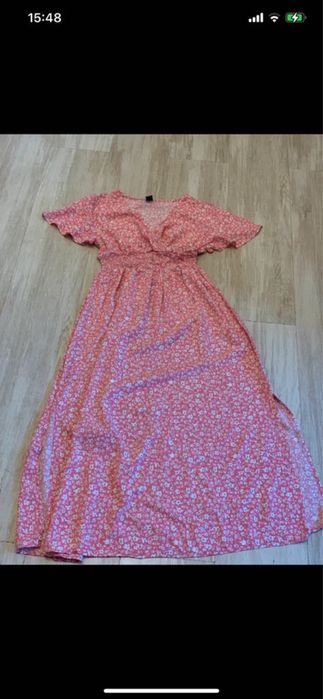 Rochită roz cu model floral