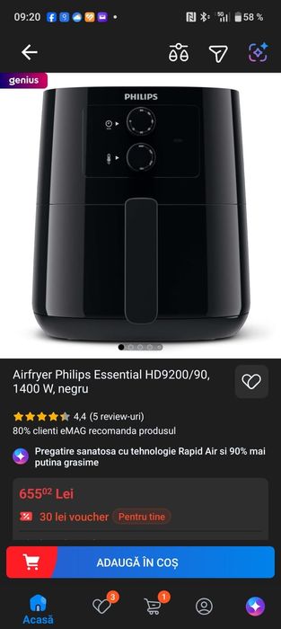 Air fair fryer philips