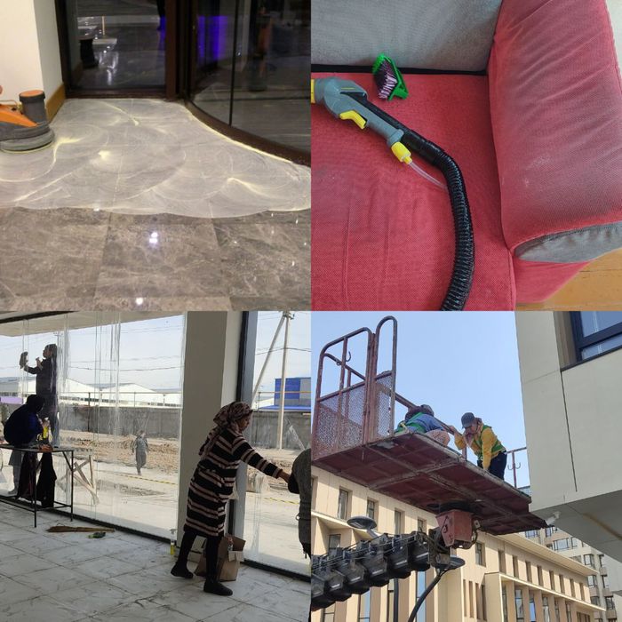 Мойка фасадов. Чистка брусчатки. Химчистка мебели, ковров. Уборка