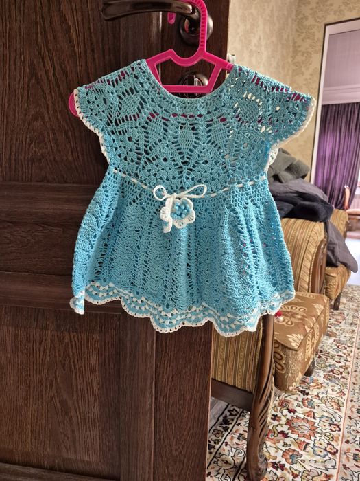 Детские платья вязаные