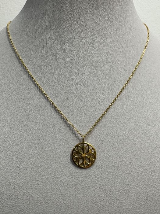 Colier din argint 925 placat cu aur, lant doua pandantive (stugure)