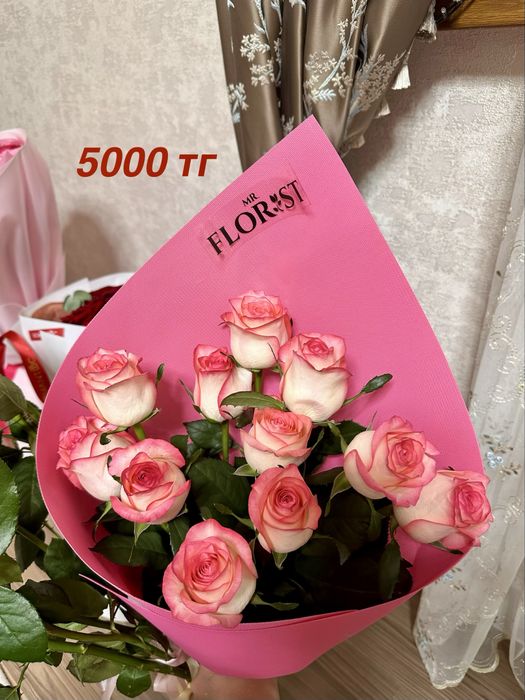Букеты розы от 5000 тг