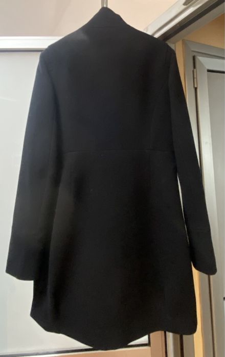 Дамско черно палто вълнено