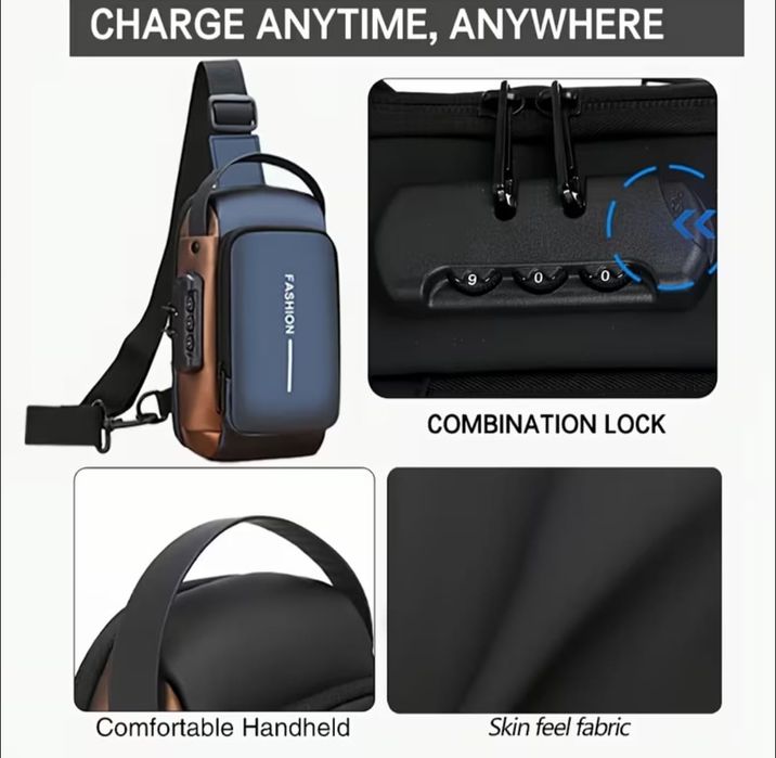 Мужская противокражная сумка