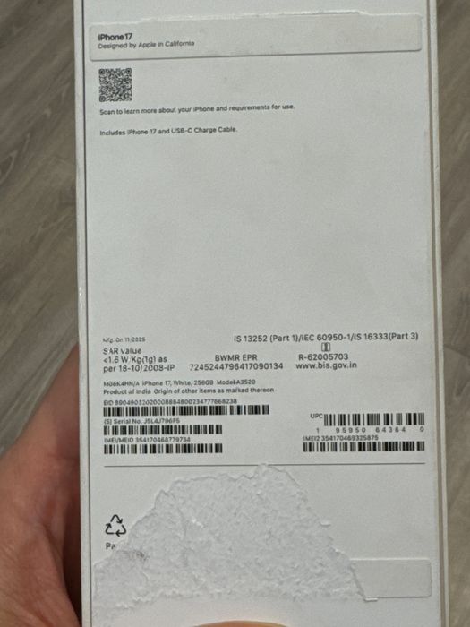 Iphone 17 256 Gb + гарантия