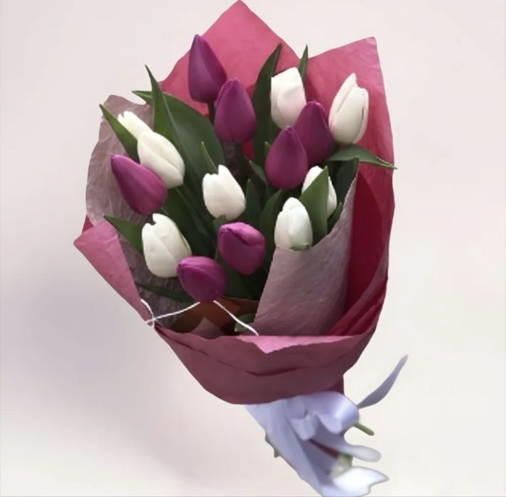 Букет из 15 тюльпанов на 8 марта