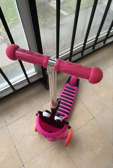 Детска тротинетка, 5 в 1, Калинка, розова