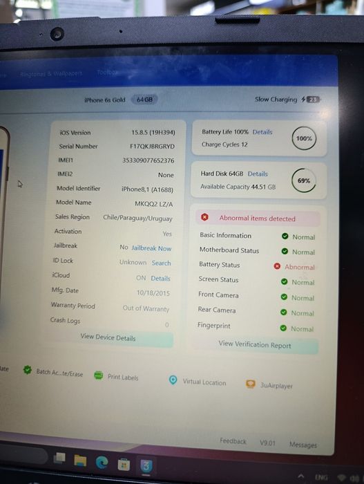 iPhone 6S Gold 12 sikl imeidan otgan