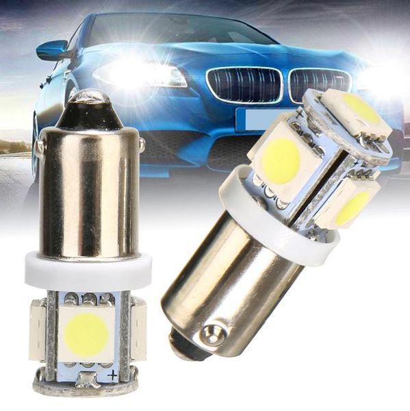 Лед крушки 2бр. за габарит BA9S T4W 5LED 12V 5050 SMD- А 3016