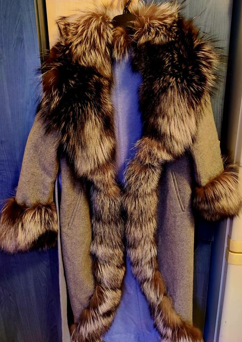 Palton alpaka din blana naturala