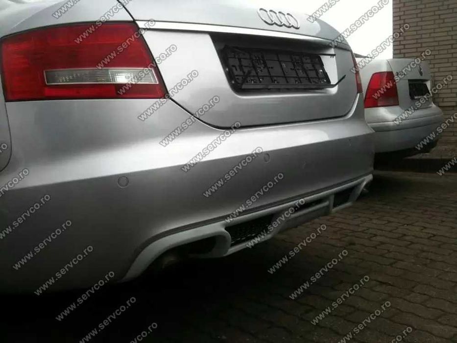 Prelungire spoiler tuning sport bara spate Audi A6 C6 4F ABT Sedan S line RS6 S6 2004-2008 ver. 2