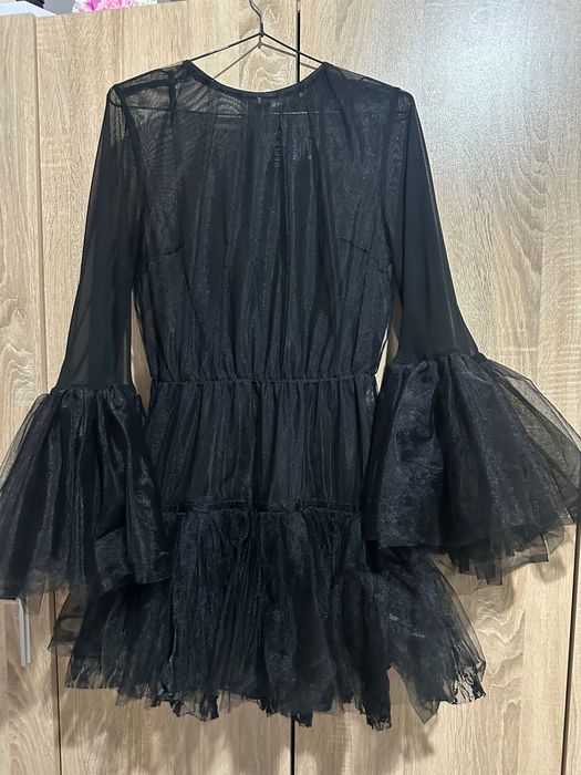 Черна тюлена рокля REPLICA – размер S/M