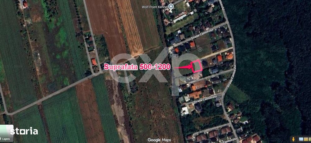 De vanzare teren intravilan intre 500-1200 mp langa padure