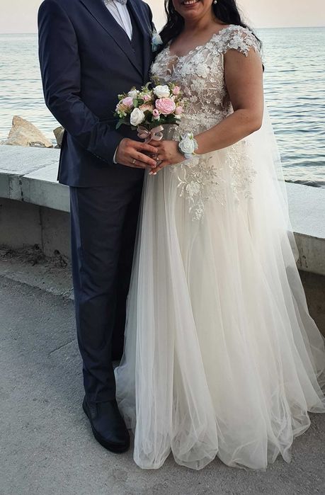 Булчeнска рокля с две поли от Miravision, размер 44 / L