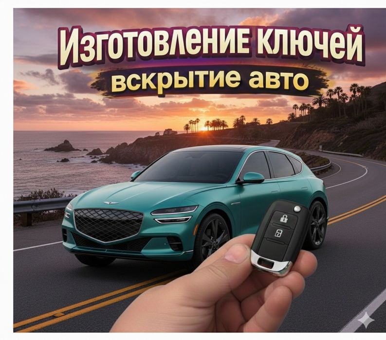 Изготовление авто ключ, прошивка и ремонт ключей, вскрытие авто, рыбка