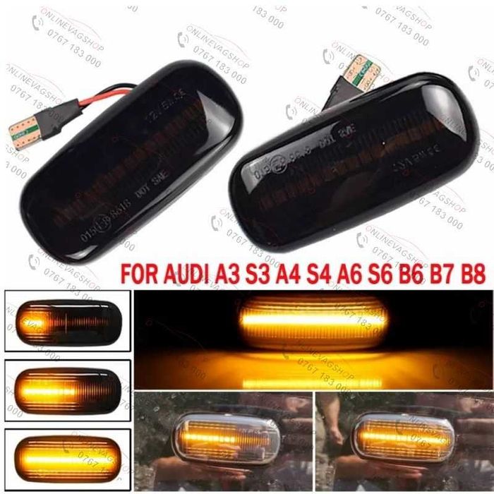 Semnalizare dinamica aripa Audi A38L 8P, A4 B6, A4 B7, A6 C5,A6 C6, A8