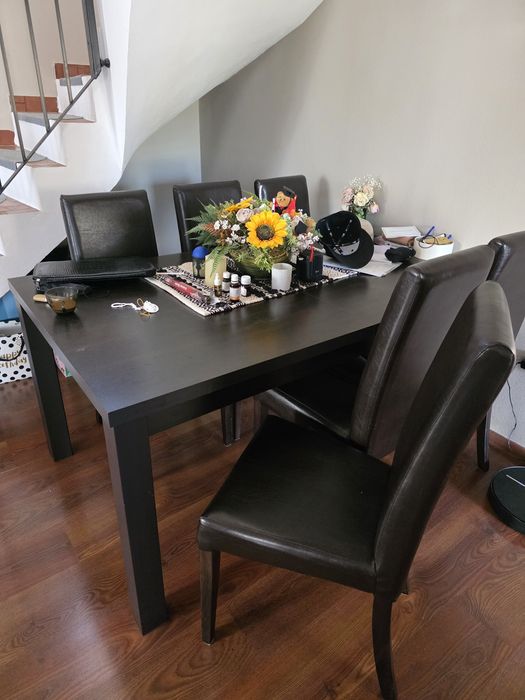 Masa dining living cu 6 scaune