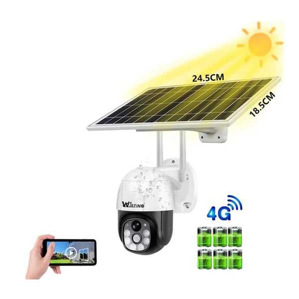 Camera Supraveghere Solara 4G Cartela SIM 3 MP Full HD  Panou Solar