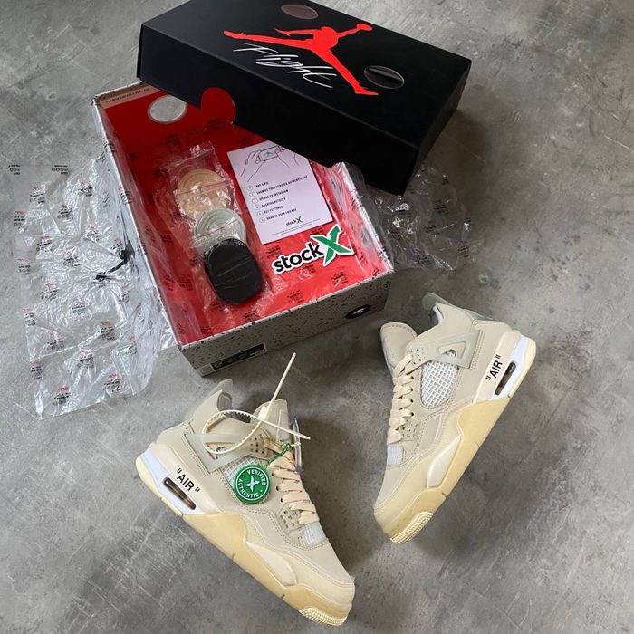Air Jordan Retro 4 X Off White Sail
