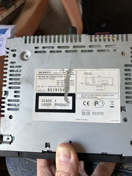 Radio CD Sony, auto
