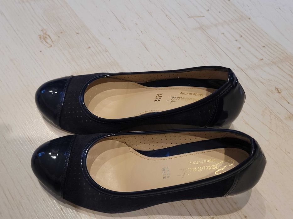 pantofi din piele, bleumarin, marimea 36