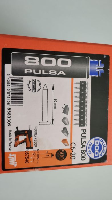 Пирони газ PULSA SPIT P40, 800,700,спит пулса wurth