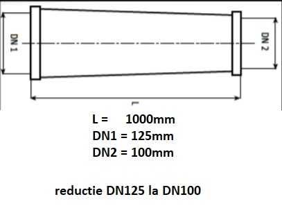 Reductie pompa de beton DN125 / DN100 /DN80/ DN65