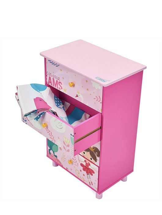 Розов детски скрин  4 чекмеджета