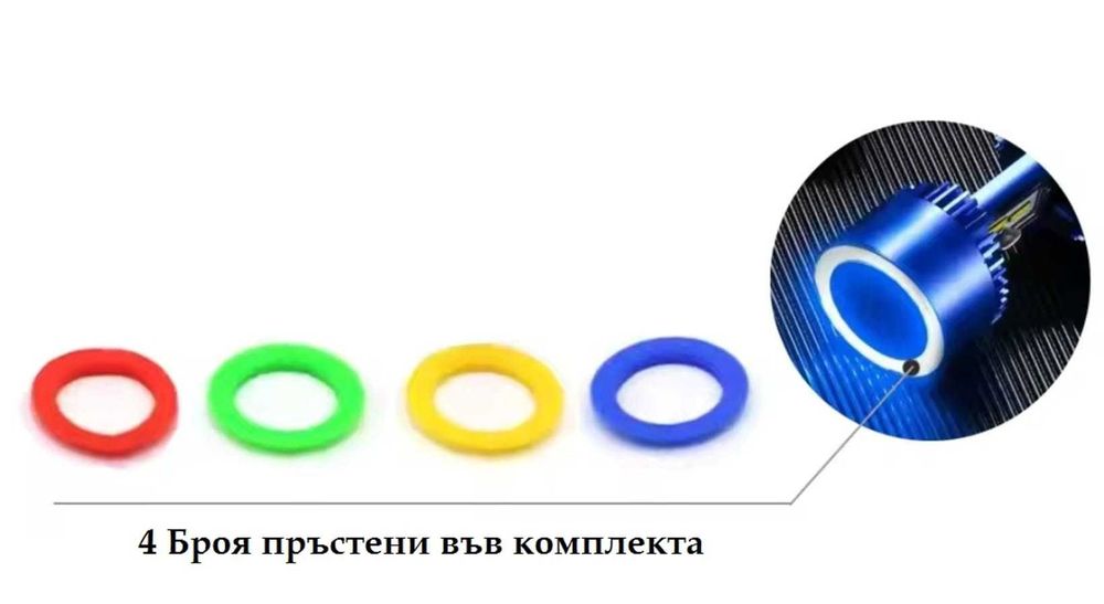 Лед Крушка H4 за Мотоциклети Angel Eyes