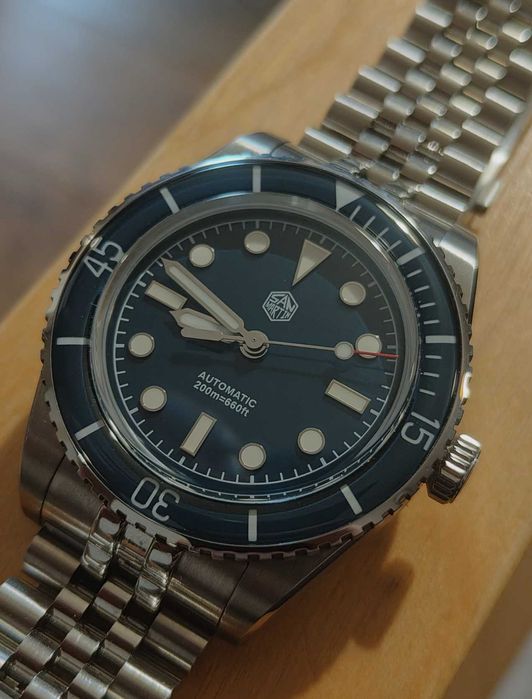 San martin automatic diver 200м, сапфир, фул сет, бартер