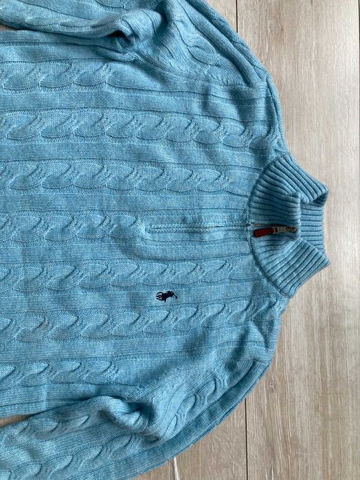 POLO By Ralph Lauren half zip kable knit мъжки пуловер размер L