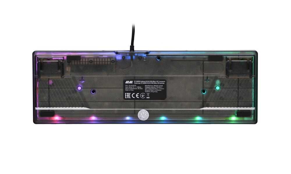 Игровая клавиатура 2E GAMING KG345 Transaprent USB Black