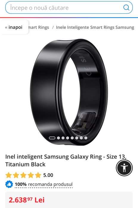Smart Ring SAMSUNG Galaxy Ring, 2025, SIGILAT, ocazie