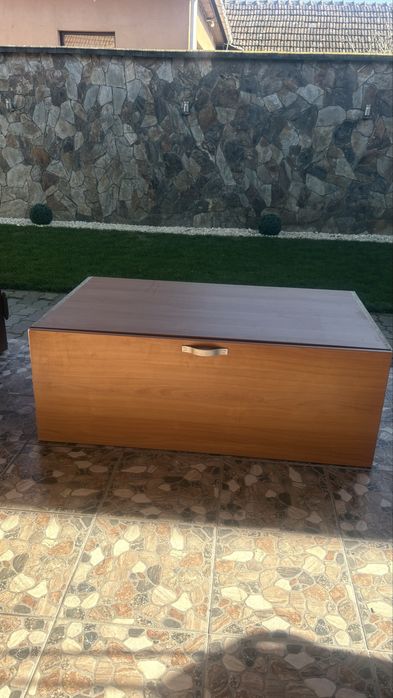 Mobilă de lemn cu oglindă + dulap depozitare