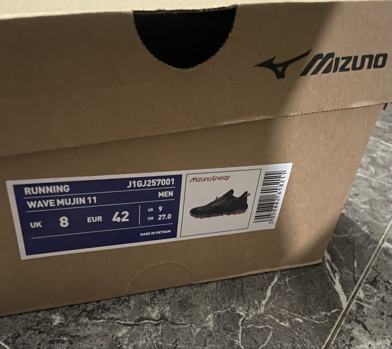 Оригинални мъжки маратонки за планинско тичане Mizuno Wave Mujin 11 Trail номер 42