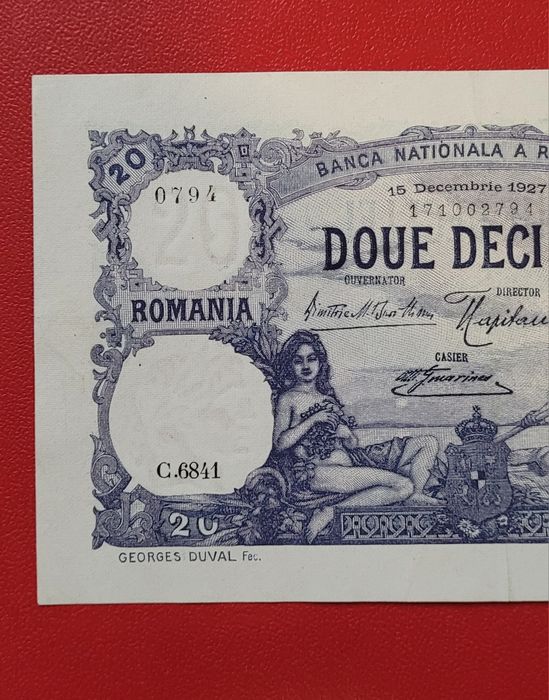 Bancnota 20 lei 1916/1927 Rara Bani vechi monede
