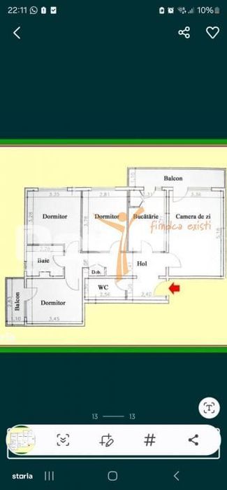 Apartament 4 camere Nord Mega Image