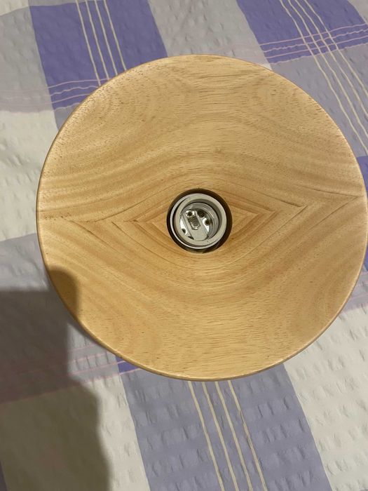 Лампион за таван с Е27 фасунга, Естествено Дърво